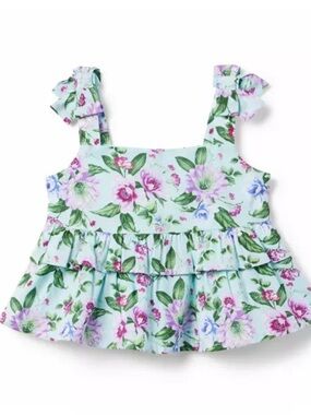 Janie and Jack Floral Tiered Cropped Top 4